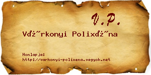 Várkonyi Polixéna névjegykártya